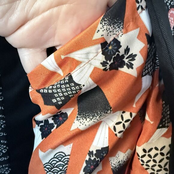 Reversible Hanten Jacket Women 154-162cm Quick-Dry Traditional Chore Warm Padded - Picture 5 of 15